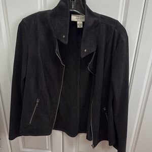 Style & Co black suede jacket size medium, women’s
